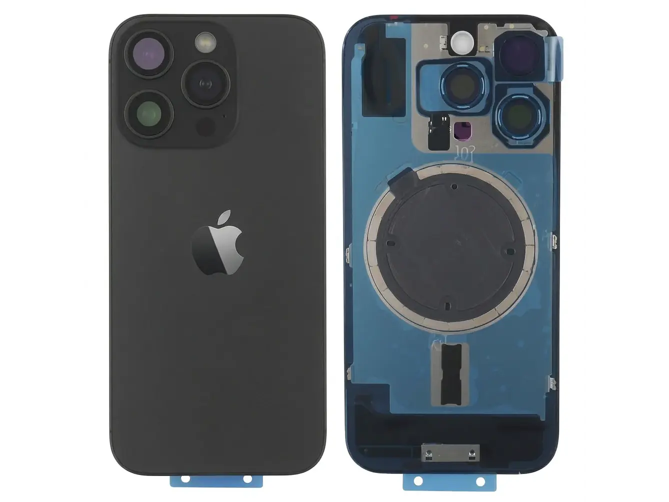 iPhone 16 Pro  Vidrio Tapa Trasera Back Glass / Negro Titanio / Black Titanium / Completa con Lamina y Magneto NFC 1