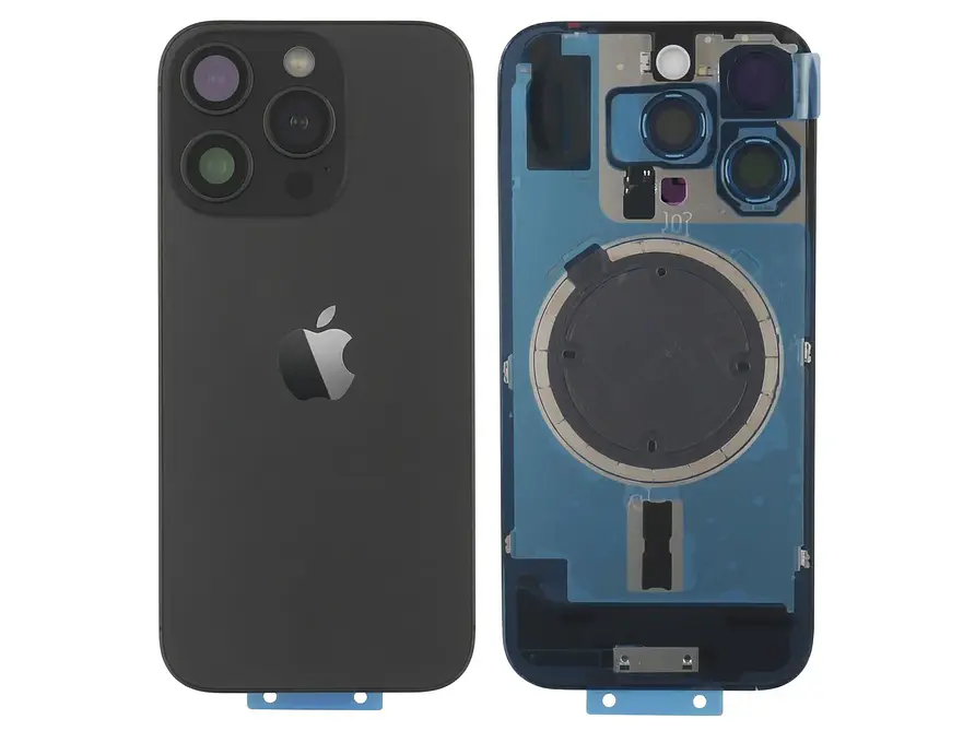 iPhone 16 Pro  Vidrio Tapa Trasera Back Glass / Negro Titanio / Black Titanium / Completa con Lamina y Magneto NFC 1
