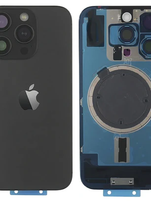 iPhone 16 Pro  Vidrio Tapa Trasera Back Glass / Negro Titanio / Black Titanium / Completa con Lamina y Magneto NFC
