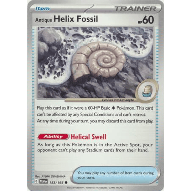 Antique Helix Fossil 153/165