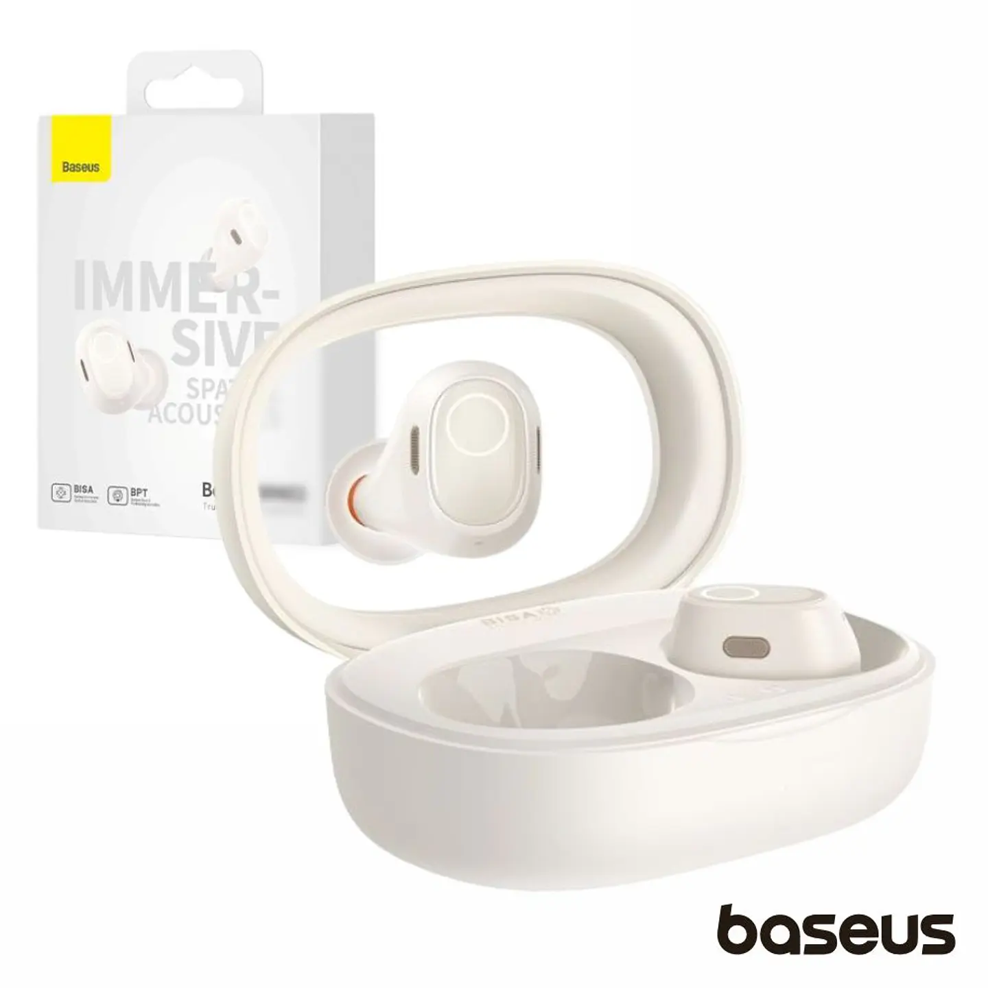 Auriculares Earbuds TWS Bluetooth Branco Bowie WM03 BASEUS 1