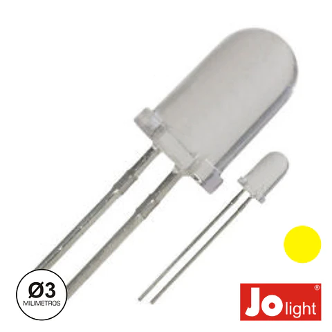LED 3MM ALTO BRILHO AMARELO JOLIGHT