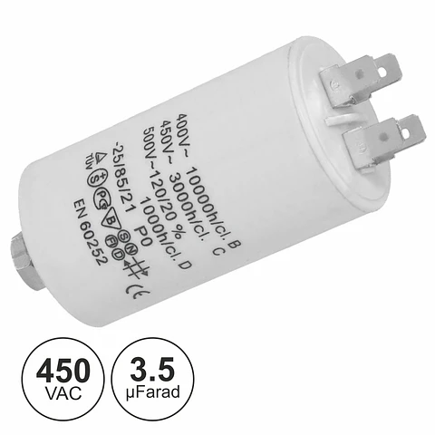 CONDENSADOR ARRANQUE 3.5uF 450V + TERRA