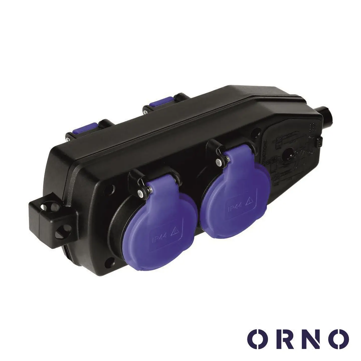 Ficha Elétrica Adaptadora 4x Schuko IP44 ORNO 1