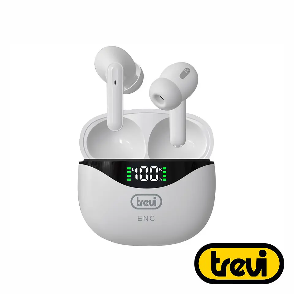 Auriculares Earbuds Bluetooth 5.2 TWS ENC C/ LCD TREVI 1