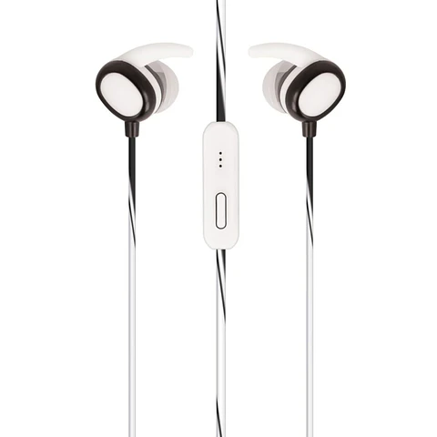 Auscultadores Stereo C/ Fios P/ Desporto Branco