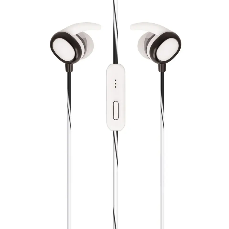 Auscultadores Stereo C/ Fios P/ Desporto Branco 1