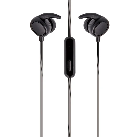 Auscultadores Stereo C/ Fios P/ Desporto Preto