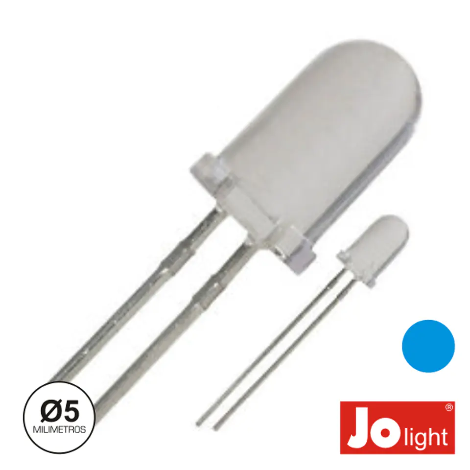 LED 5MM ALTO BRILHO AZUL JOLIGHT 1