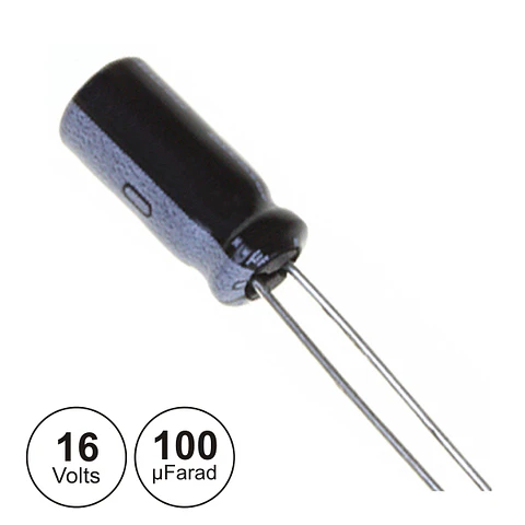 CONDENSADOR ELECTROLITICO MINI 100UF 16V 105º