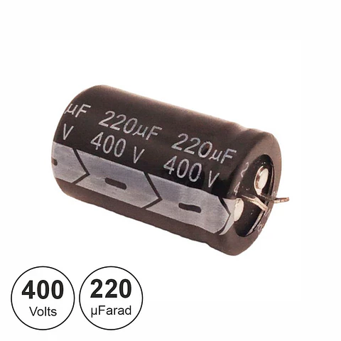 CONDENSADOR ELECTROLITICO 220UF 400V 105º