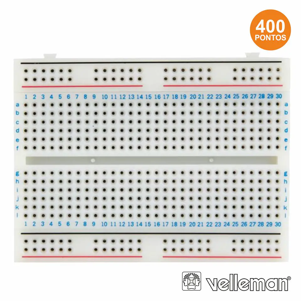PLACA DE ENSAIO MULTIFUNÇÕES C/ 456 PONTOS VELLEMAN 1