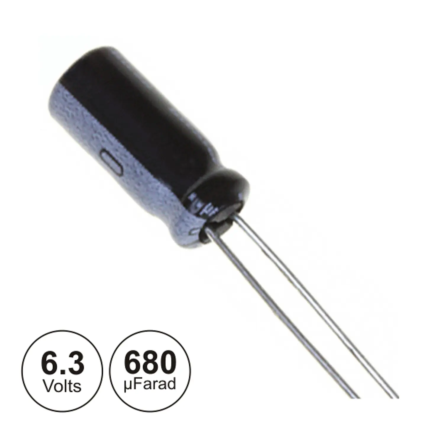 CONDENSADOR ELECTROLITICO 680UF 6.3V 105º 1
