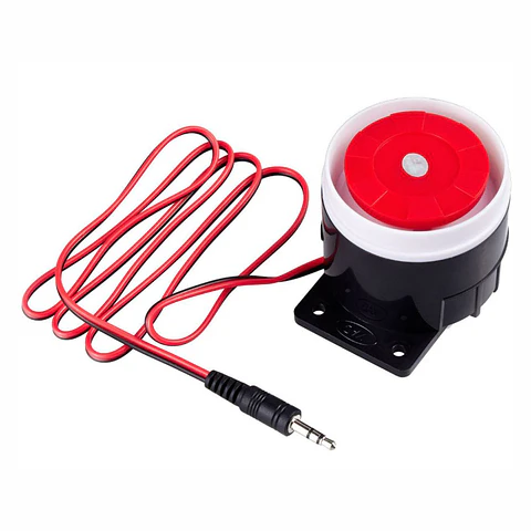 SIRENE PEQUENA 9-12V 120DB C/ FICHA JACK 3.5MM