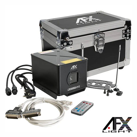 Laser RGB 5000mW ILDA/DMX IP65 C/ Mala Transporte AFXLIGHT