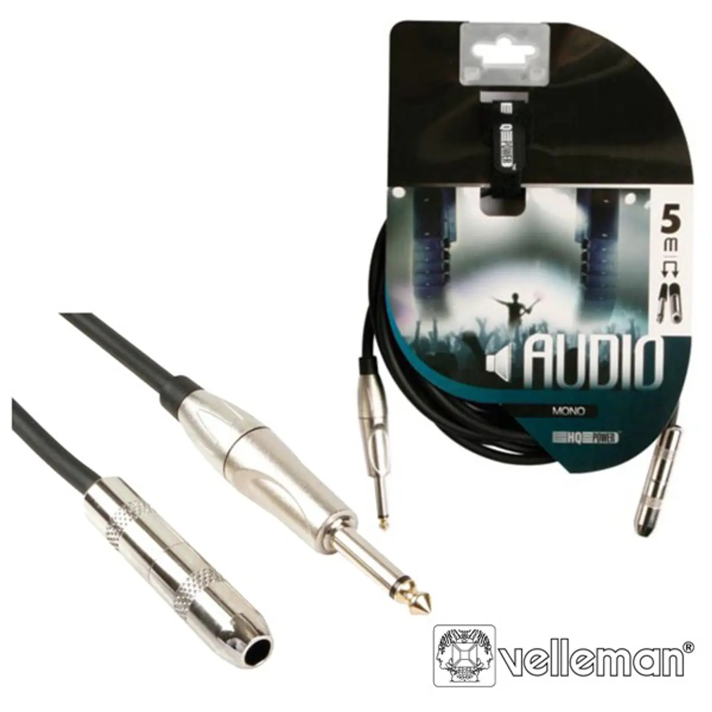 CABO JACK 6.35MM MACHO / JACK 6.35MM FÊMEA 5M MN 1