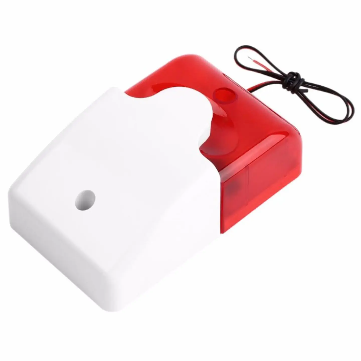 SIRENE E ESTROBOSCÓPIO VERMELHO EM CAIXA 12V 1