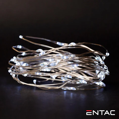 Grinalda de 80 LEDs Branco Frio 4M ENTAC