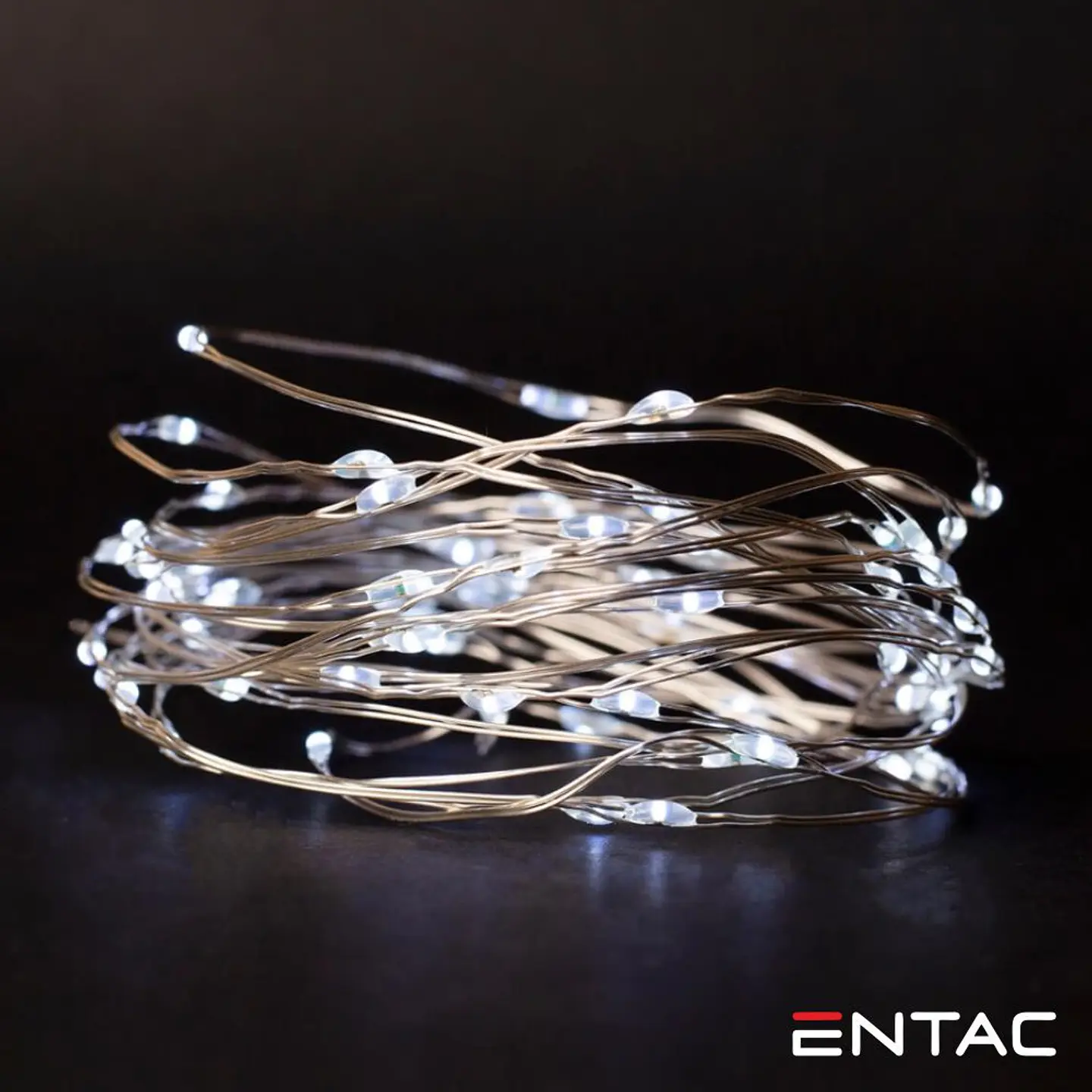 Grinalda de 80 LEDs Branco Frio 4M ENTAC 1