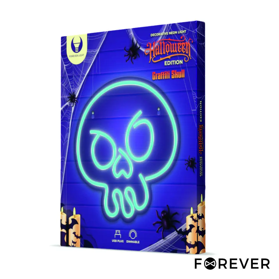 Luz LED Neon Em Forma de Caveira HALLOWEEN 1