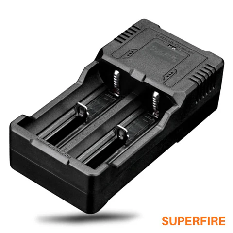 Carregador de Baterias Li-Ion C/ Mola Ajustável SUPERFIRE
