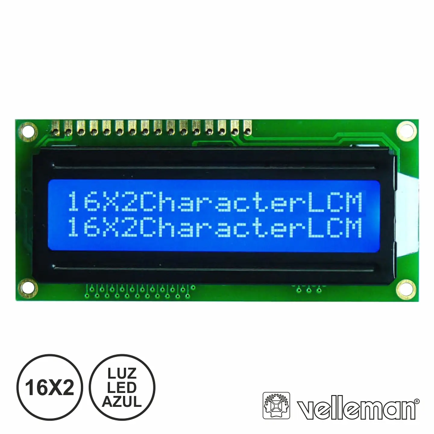 LCD 16X2 C/ LUZ LED AZUL VELLEMAN 1