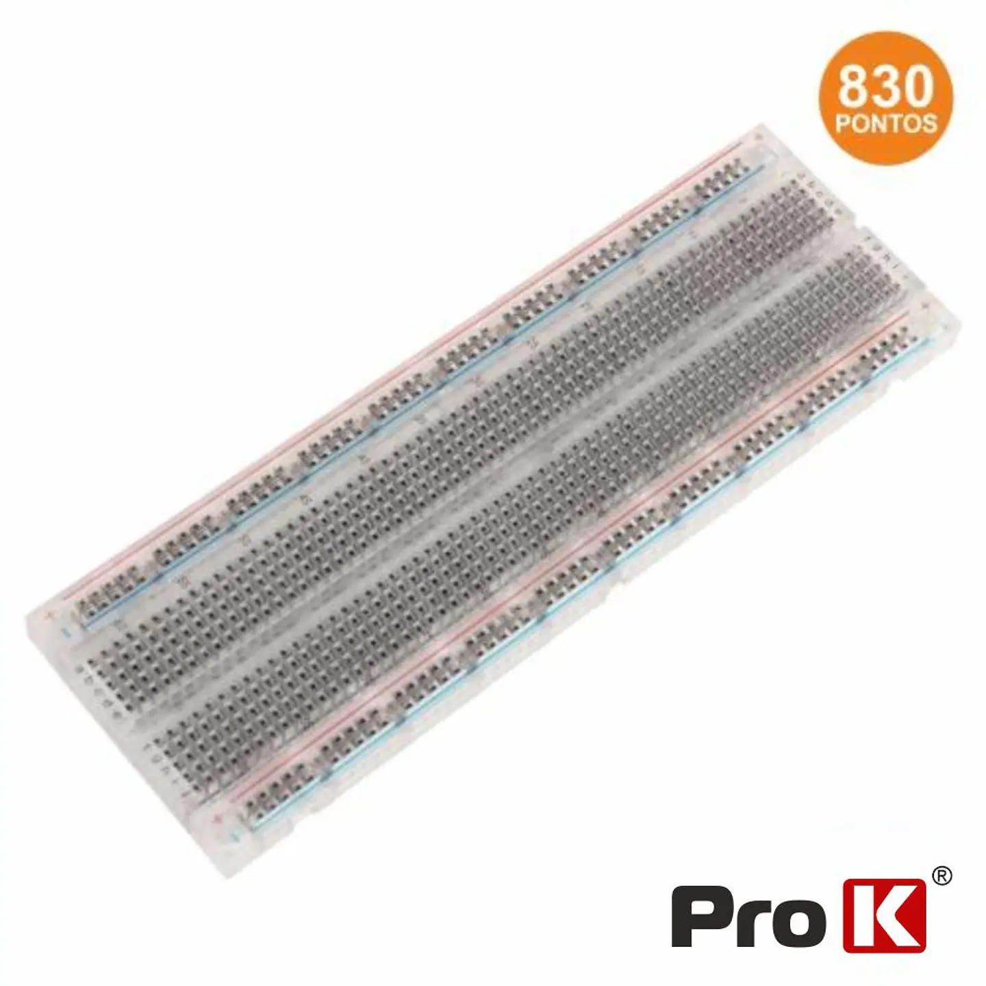 PLACA DE ENSAIO MULTIFUNÇÕES C/ 830 PONTOS TRANSPARENTE PROK 1
