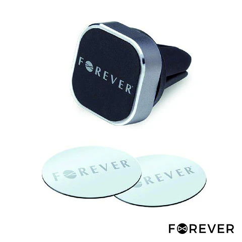 SUPORTE MAGNÉTICO UNIVERSAL TELEMÓVEL E GPS PRETO FOREVER