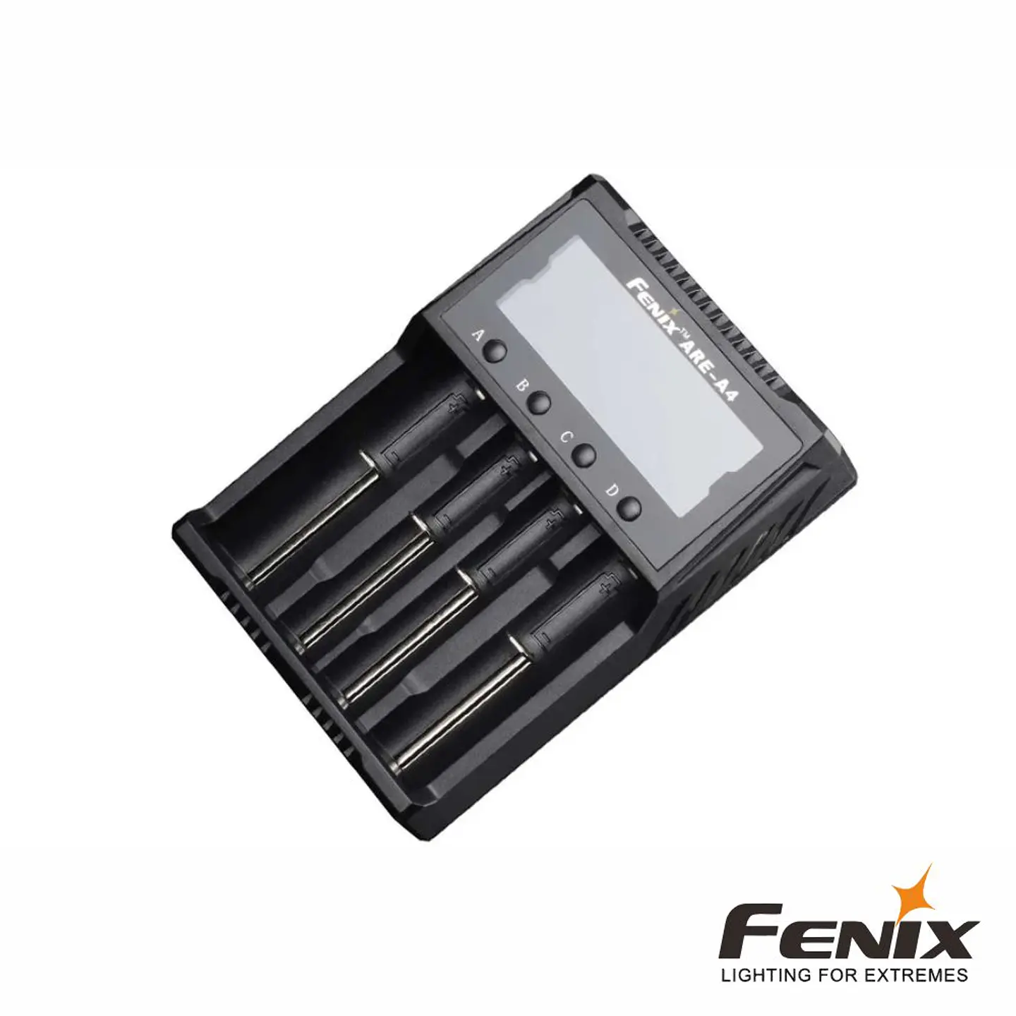 Carregador Pilhas 4x C/ LCD AA/AAA/18650/26650 FENIX 1