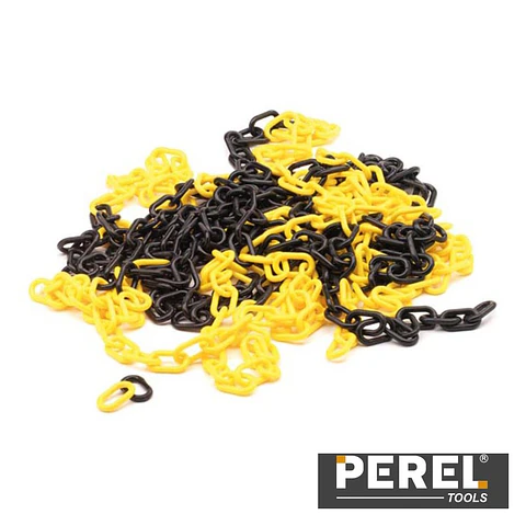 Corrente Plástica Amarela/Preta - 10M PEREL