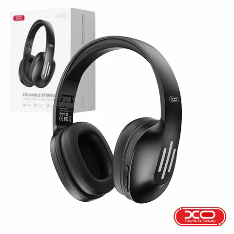 Auscultadores S/ Fios Stereo AUX FM Bluetooth 5.0 Preto XO