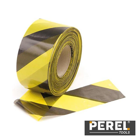 Fita De Sinalização Preta/Amarela - 500M PEREL