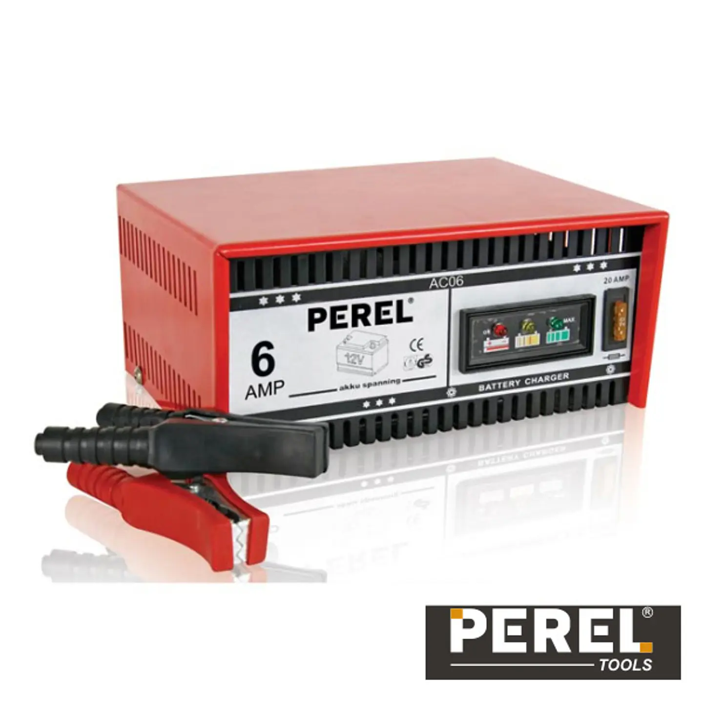 CARREGADOR DE BATERIAS CHUMBO 12V 6A PEREL 1