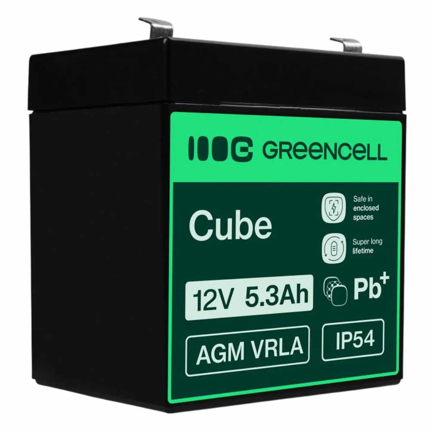 Bateria Chumbo Gel AGM 12V 5.3A GREEN CELL 1