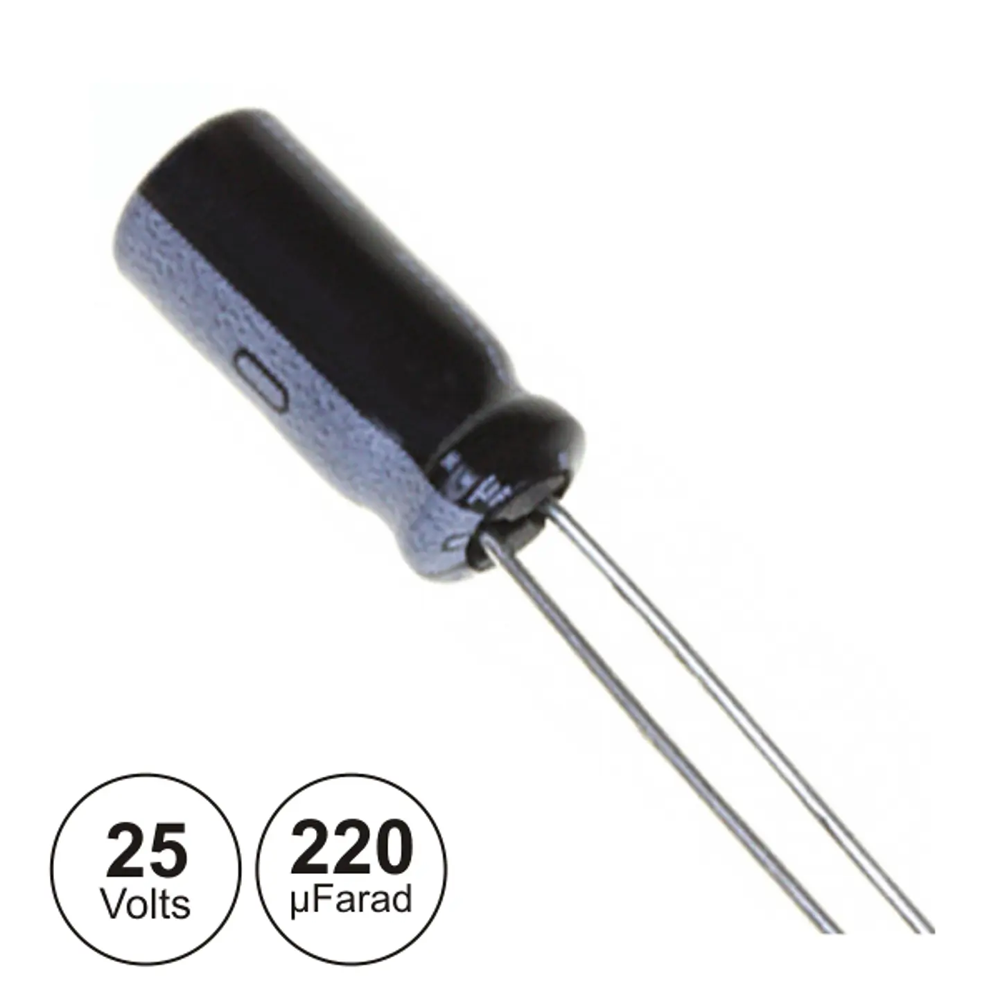 CONDENSADOR ELECTROLITICO 220uF 25V 105º 1