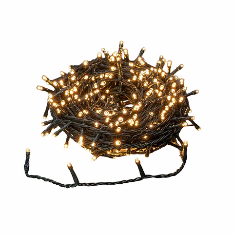 Luzes de Natal 700 LED 5mm Branco Quente 54m