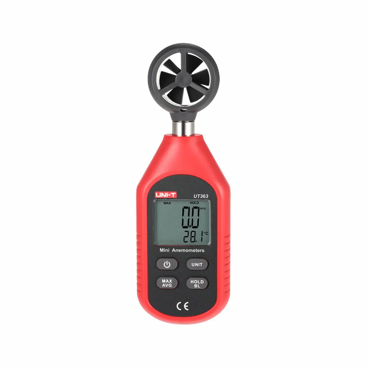 Anemómetro Digital C/ Temperatura 30m/s UNI-T 1