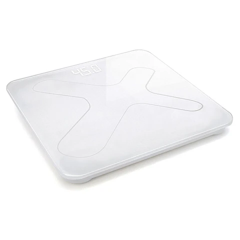 Balança Corporal 180kg Digital Vidro Branco