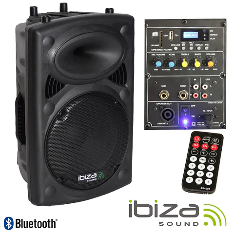 COLUNA BI-AMPLIFICADA 10" 400Wmáx USB/BT IBIZA