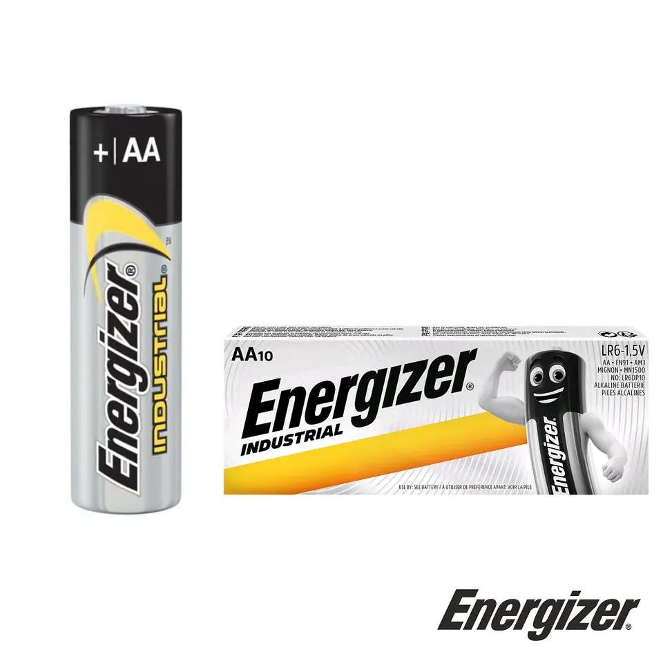 Pilha Alcalina LR6/AA 1.5V 10x Industrial ENERGIZER 1
