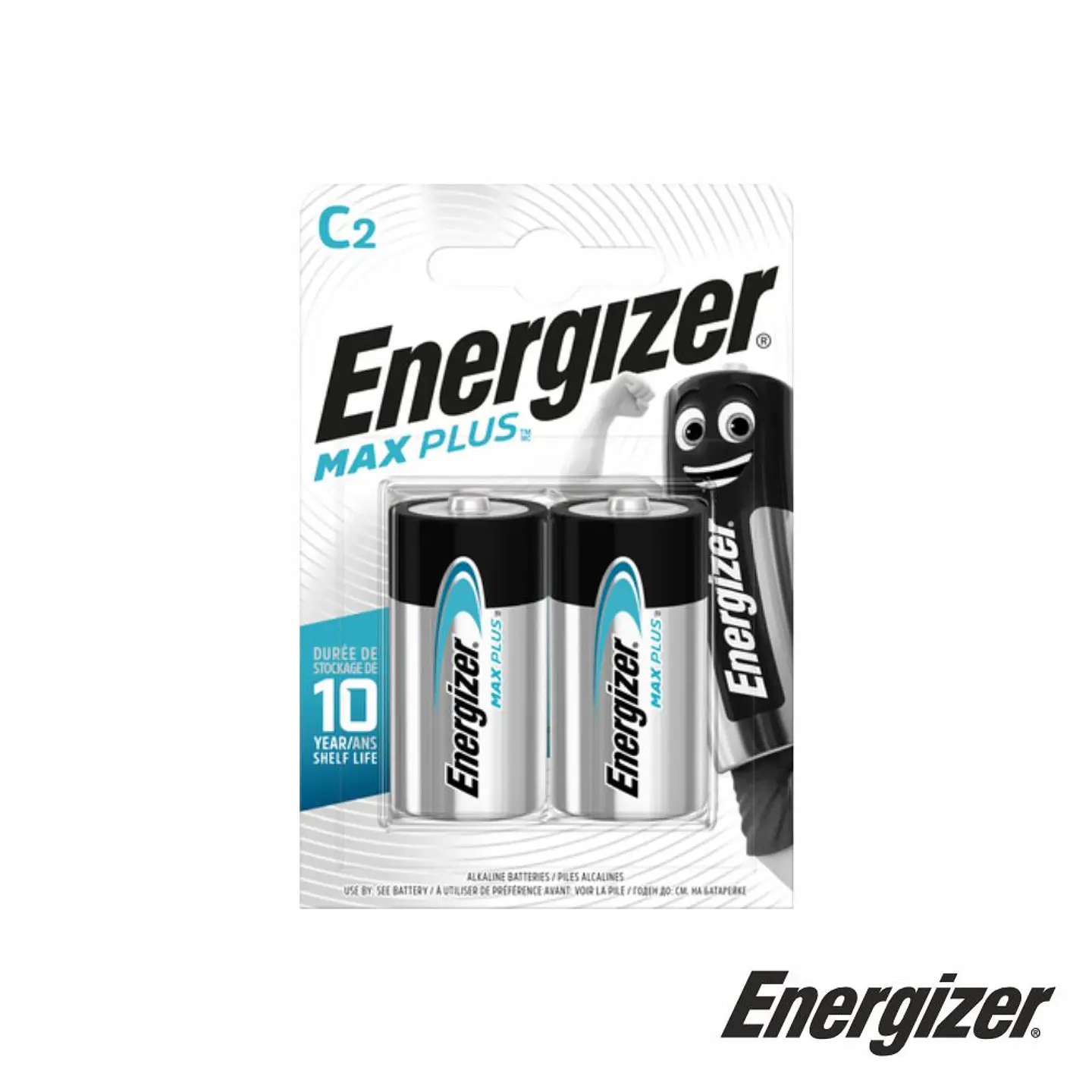 Pilha Alcalina LR20/D 1.5V 2x Blister MAX PLUS ENERGIZER 1