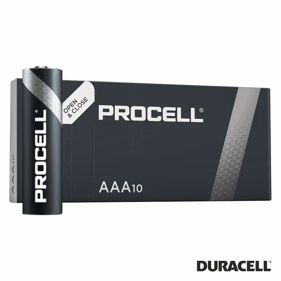 Pilha Alcalina Procell LR03/AAA 1.5V 10X Industrial DURACELL 1