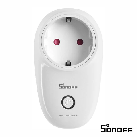 Ficha Elétrica Adaptadora 1x Schuko Inteligente WiFi SONOFF