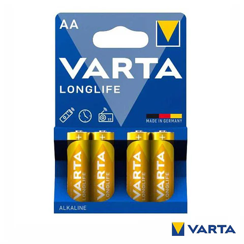 Pilha Alcalina LR6/AA 1.5V 4x Longlife VARTA