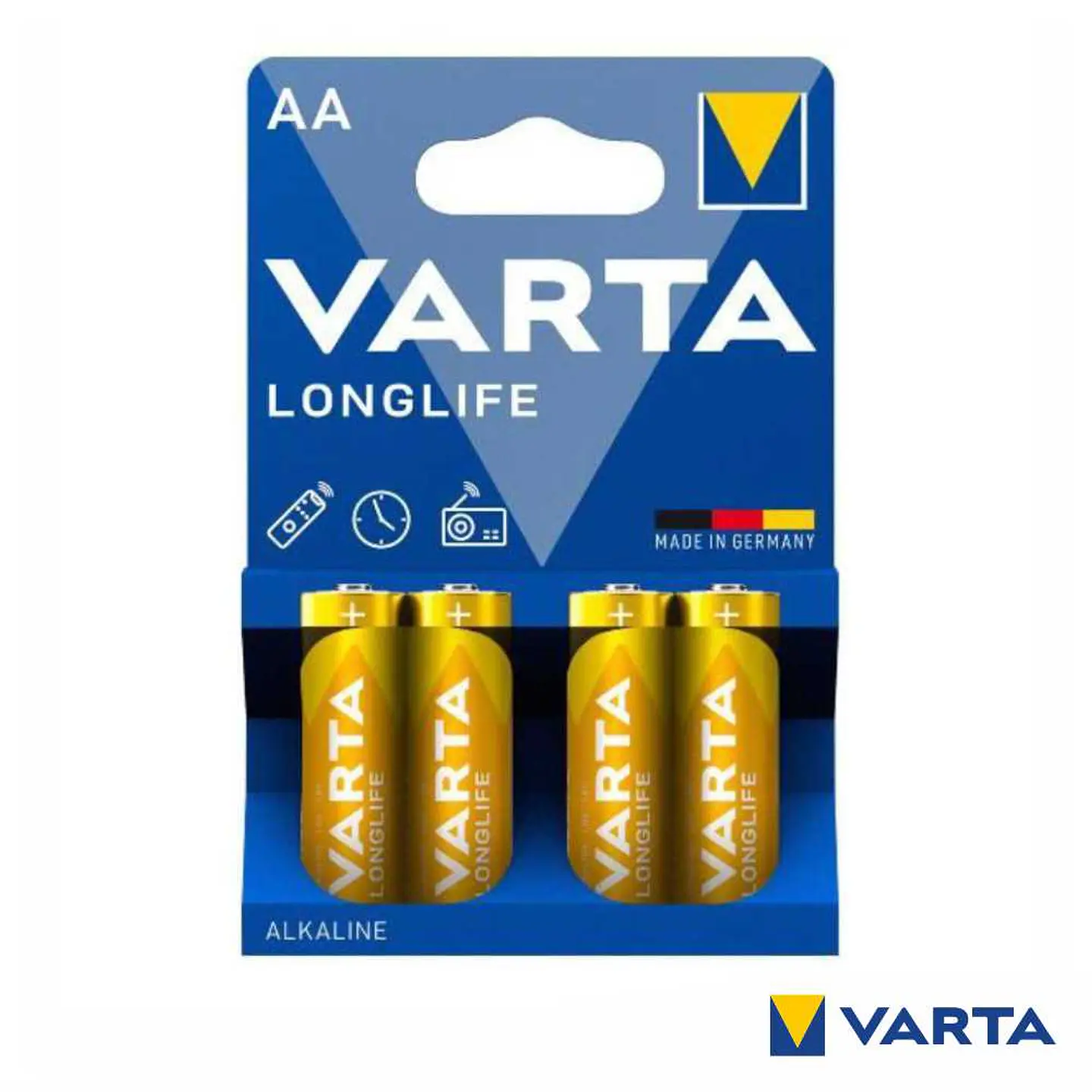 Pilha Alcalina LR6/AA 1.5V 4x Longlife VARTA 1