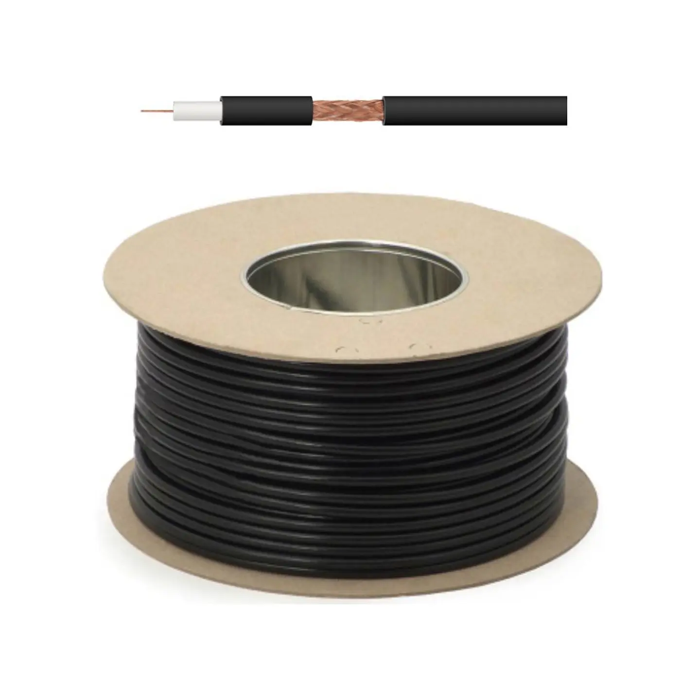 Cabo Coaxial 75 Ohm RG59 Ø6.2 Preto 1
