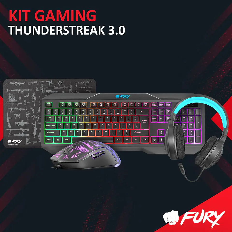Kit Gaming 4 em 1 THUNDERSTREAK 3.0 FURY 1