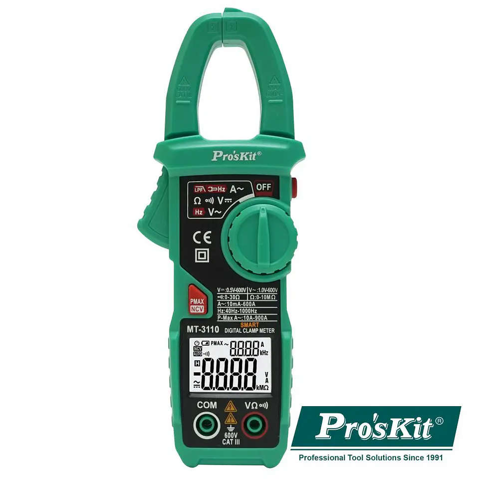 PINÇA AMPERIMÉTRICA DIGITAL AC/DC 400A PROSKIT 1