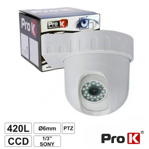 CÂMARA VIGILÂNCIA DOME CCD CORES PTZ 420L 1/3" SONY PROK