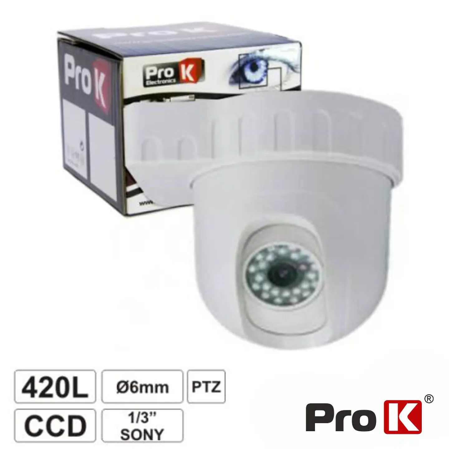 CÂMARA VIGILÂNCIA DOME CCD CORES PTZ 420L 1/3